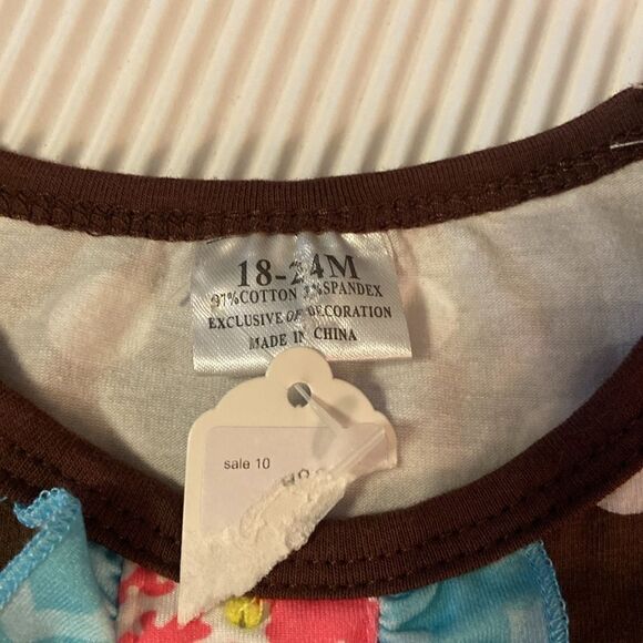 Boutique Romper Ruffled Legs Polka Dot 18-24 Month - Picture 4 of 5